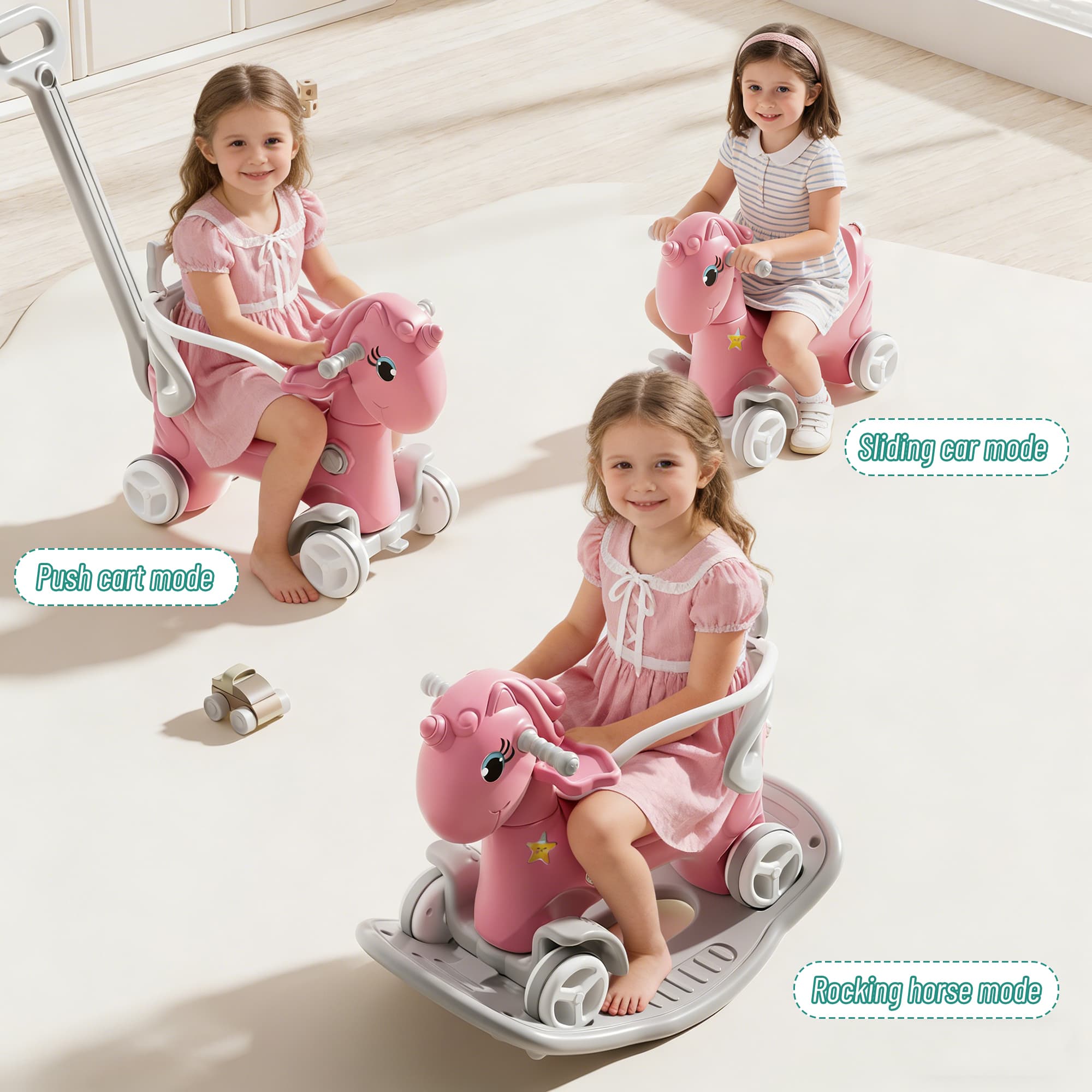 Rocking Horse For Toddlers, Balance Bike Ride image 3