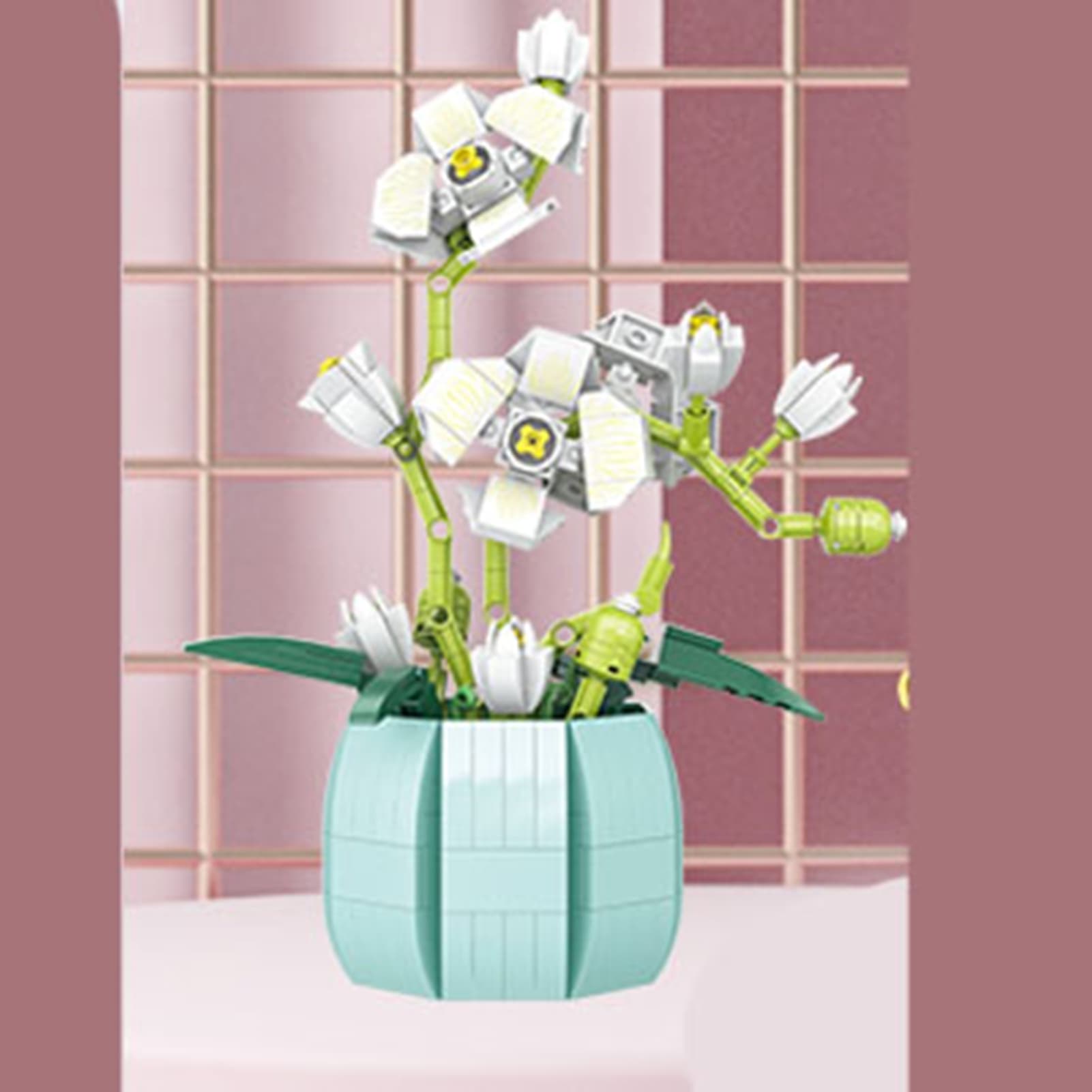 Flower Botanical Bonsai Building Set Freshing Color image 2