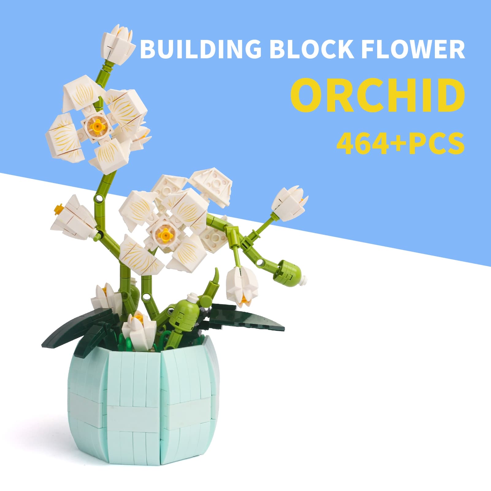 Flower Botanical Bonsai Building Set Freshing Color image 3