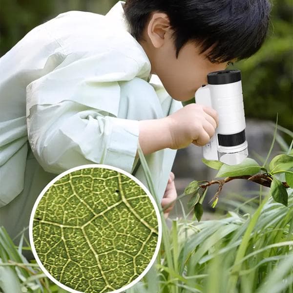 Bio Educational Science Experiment Toy Gift, Microscope For Kids - 5804A Black image 2