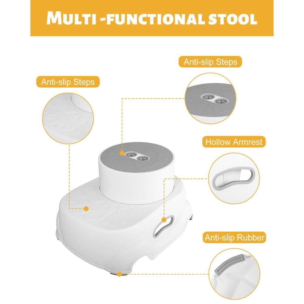 Padded 2-Step Step Stool, 2-Step Footstool - Step Stool Non-slip, Portable, Space-saving Design For Bathroom, Kitchen, Bedroom, Classroom - Easy To Clean, Sturdy And Comfortable image 28