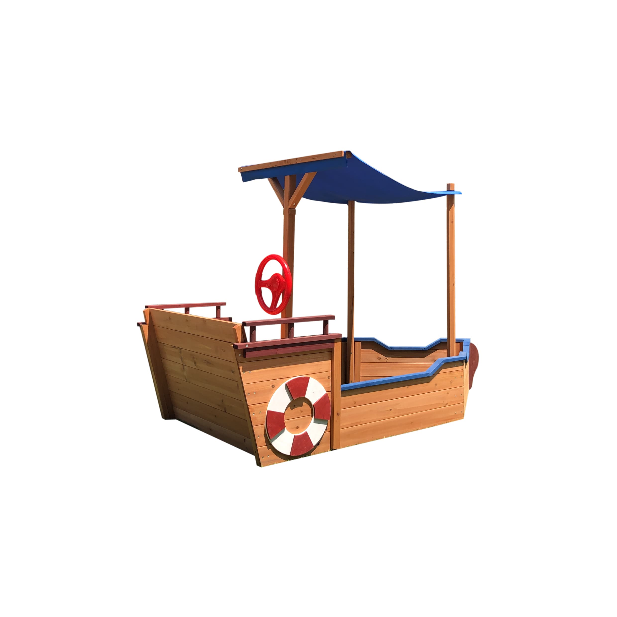 Wooden Sandbox With Storage Platform And Seat image 3