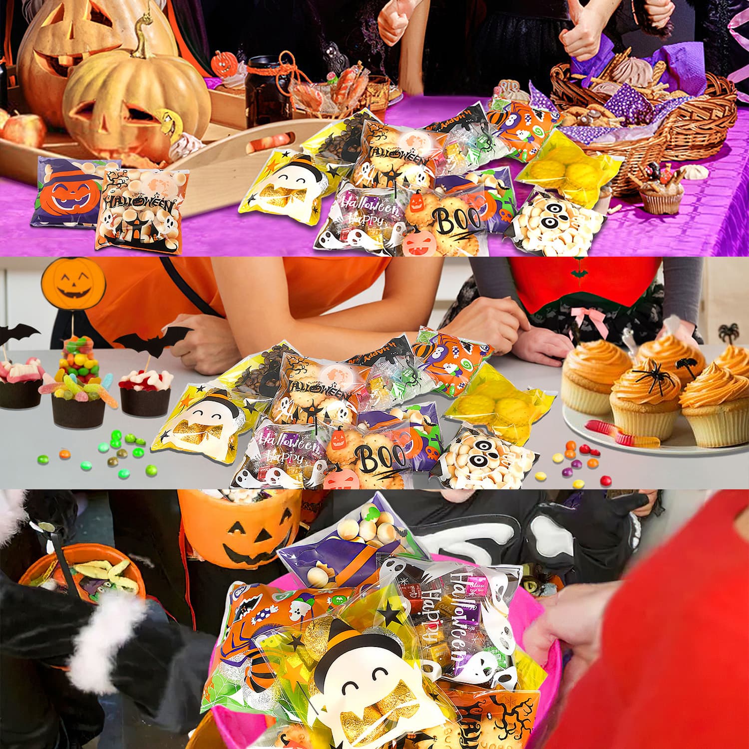 450 Pcs Halloween Cellophane Treat Bags Self-sealing image 7