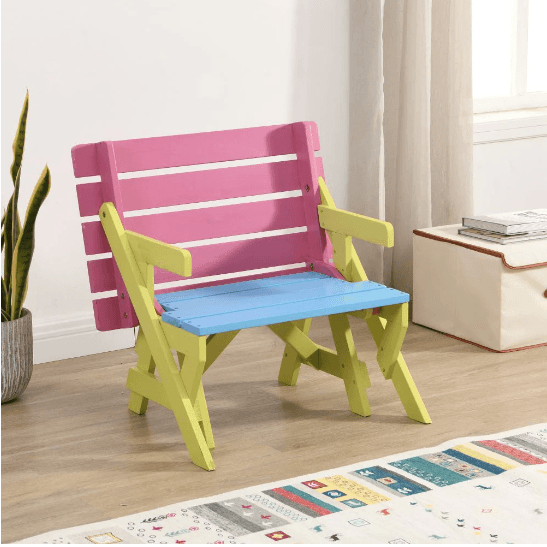 KID'S MULTI-FUNCTIONAL ARM CHAIR,TABLE 2 BENCHES image 10