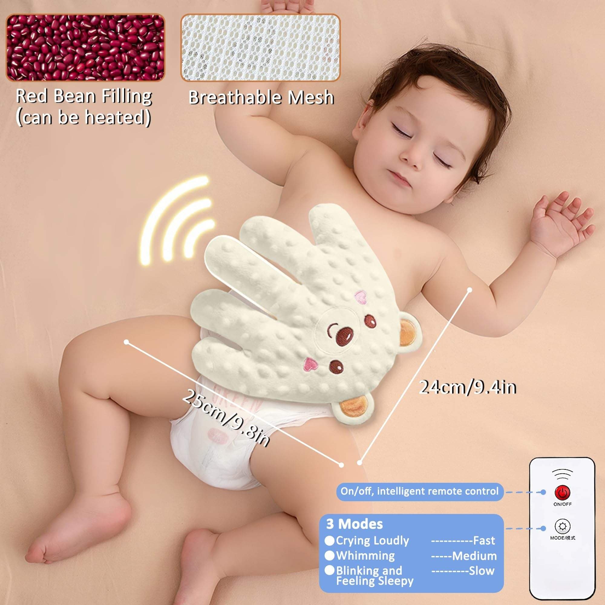 Electric Automatic Patting Device,Cute Baby Soothing Palm,Newborn image 11