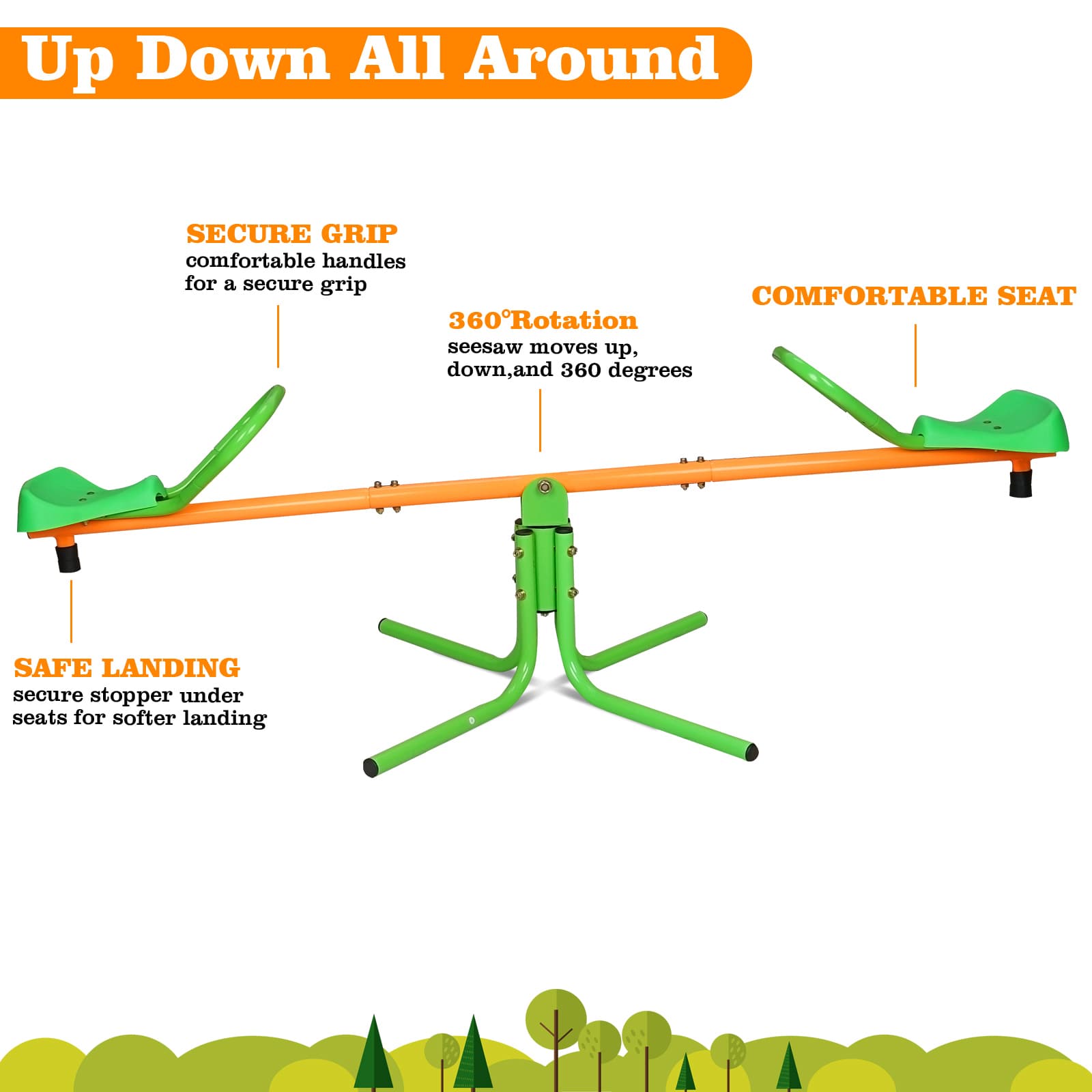 360 Degree Rotating Outdoor Children's Rotating Seesaw image 2