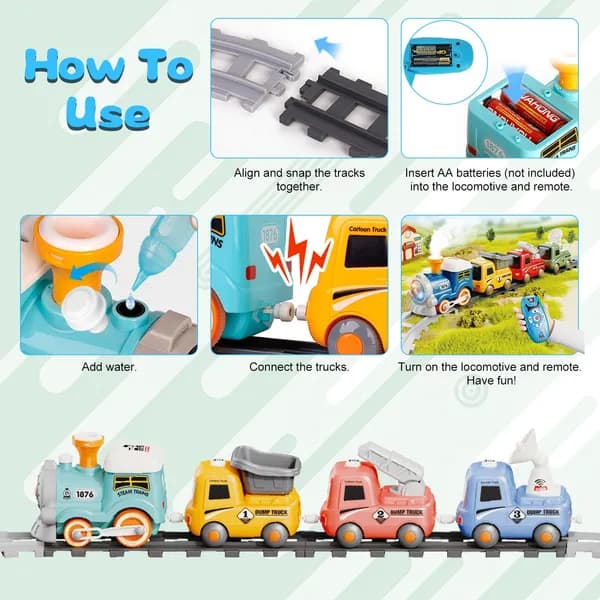 Electric Train Set With Smokes Light Sound image 14
