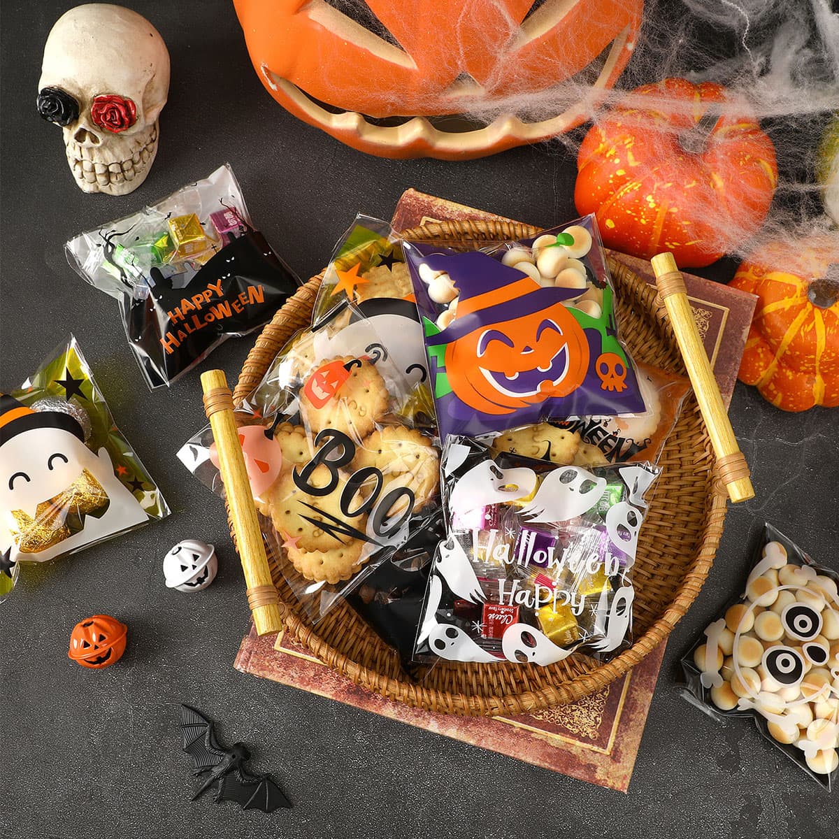 450 Pcs Halloween Cellophane Treat Bags Self-sealing image 5