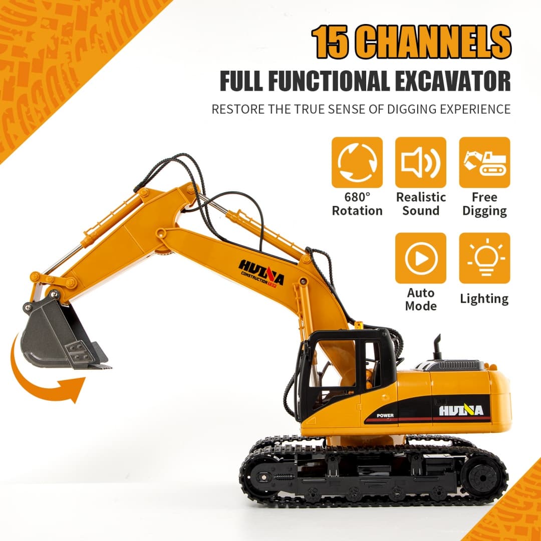 Huina 1535-1 1-14 RC Excavator image 4