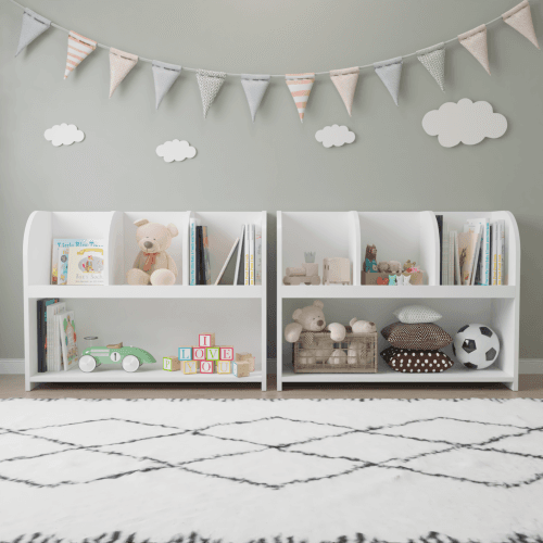 Kids Bookcase With 4 Compartments image 5