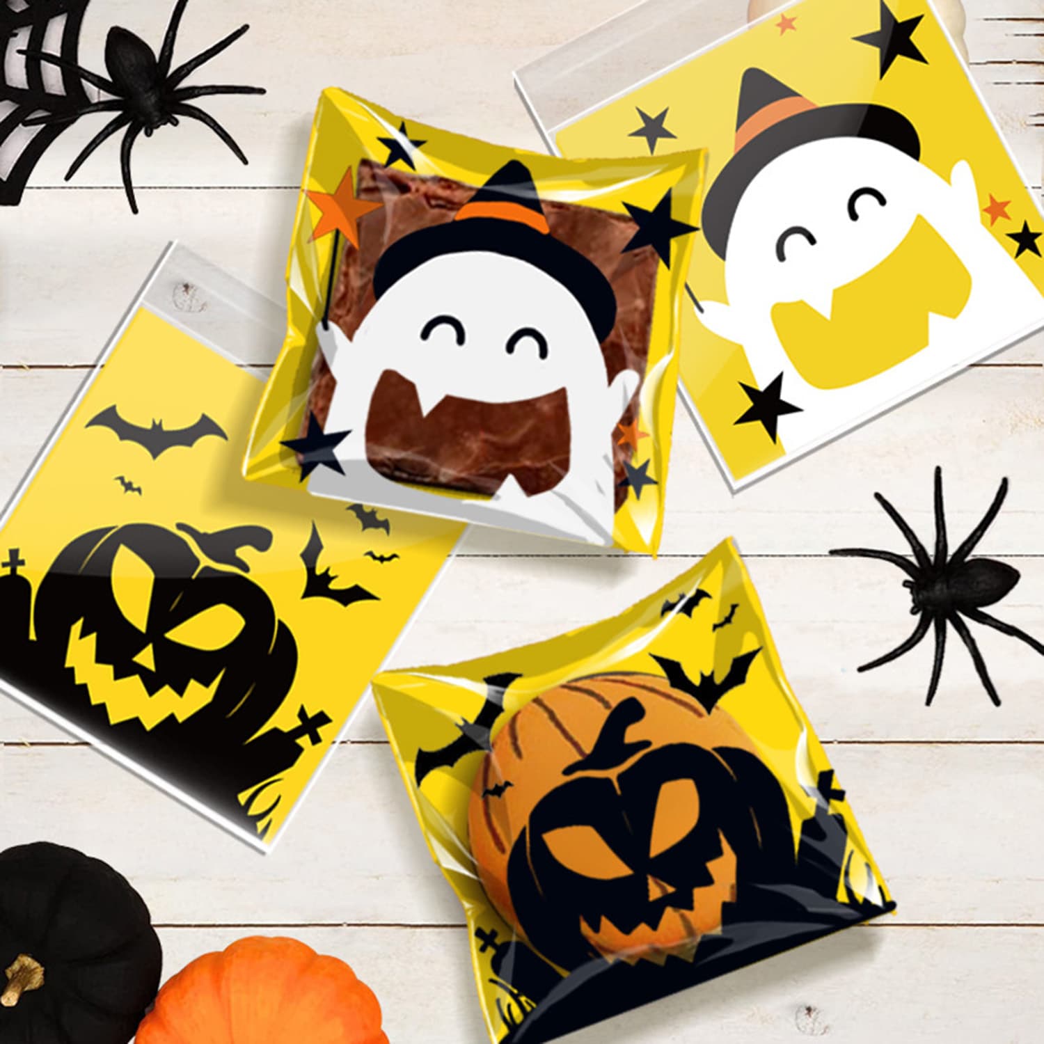 450 Pcs Halloween Cellophane Treat Bags Self-sealing image 4