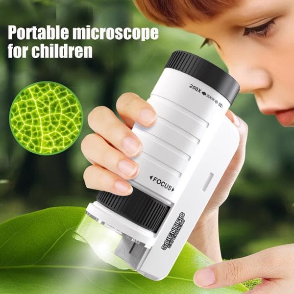 Bio Educational Science Experiment Toy Gift, Microscope For Kids - 5804A Black image 4