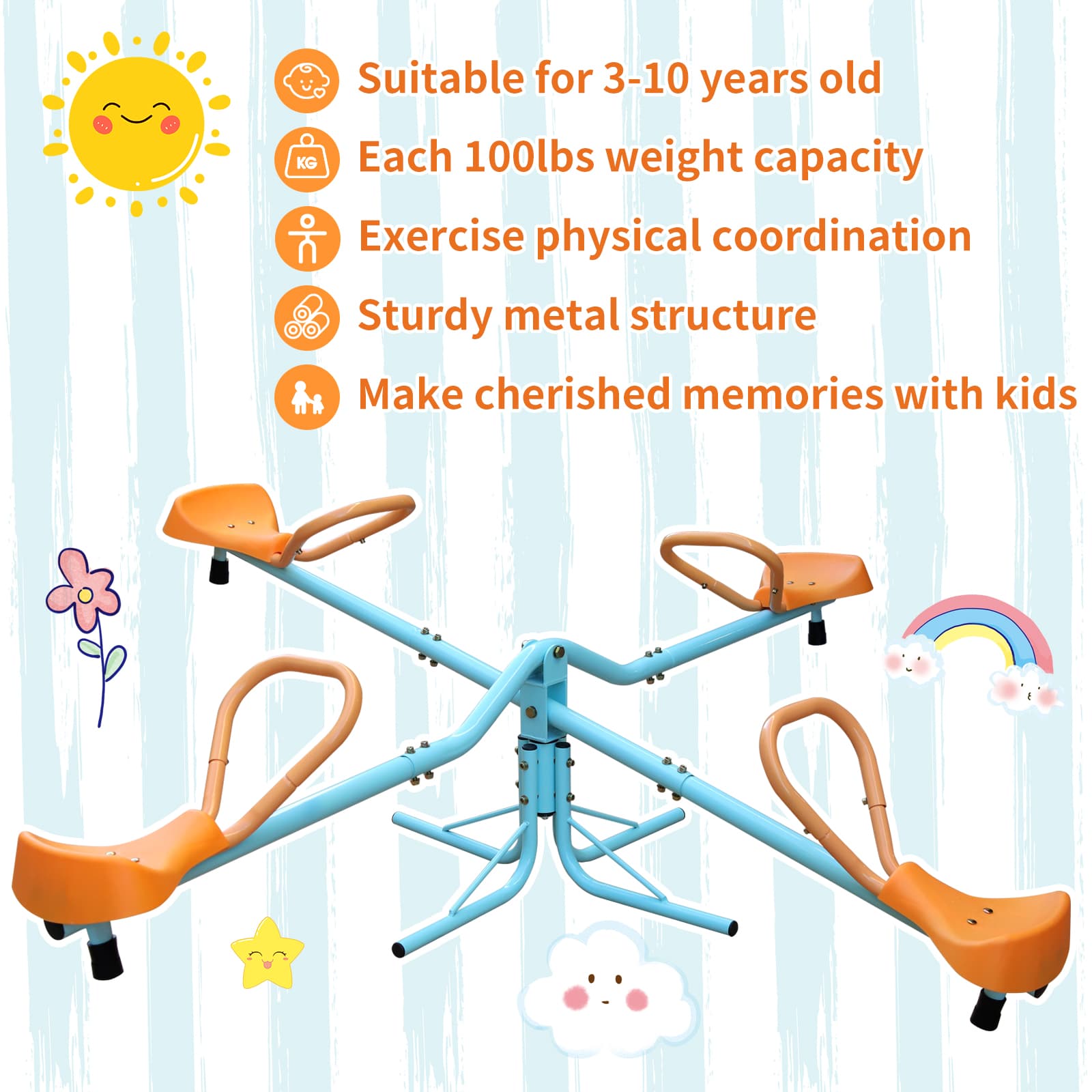 Outdoor Children's Rotating Seesaw image 2