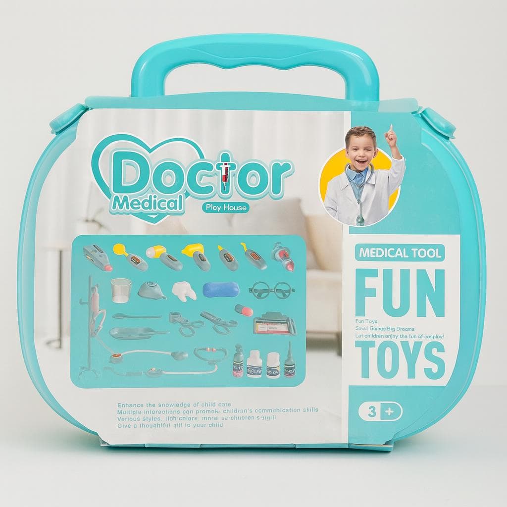 Portable Doctor Toy Set For Kids With image 20
