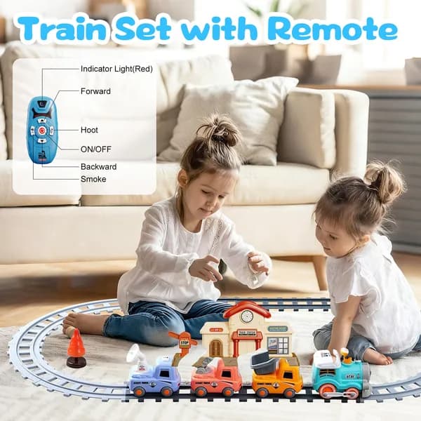 Electric Train Set With Smokes Light Sound image 9