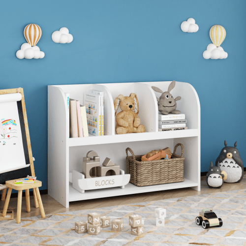 Kids Bookcase With 4 Compartments image 6