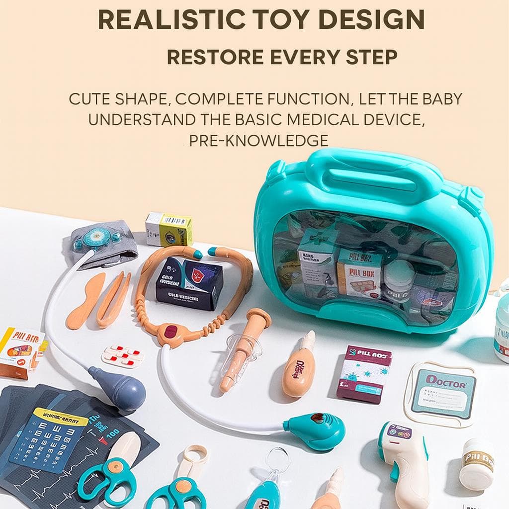 Portable Doctor Toy Set For Kids With image 19