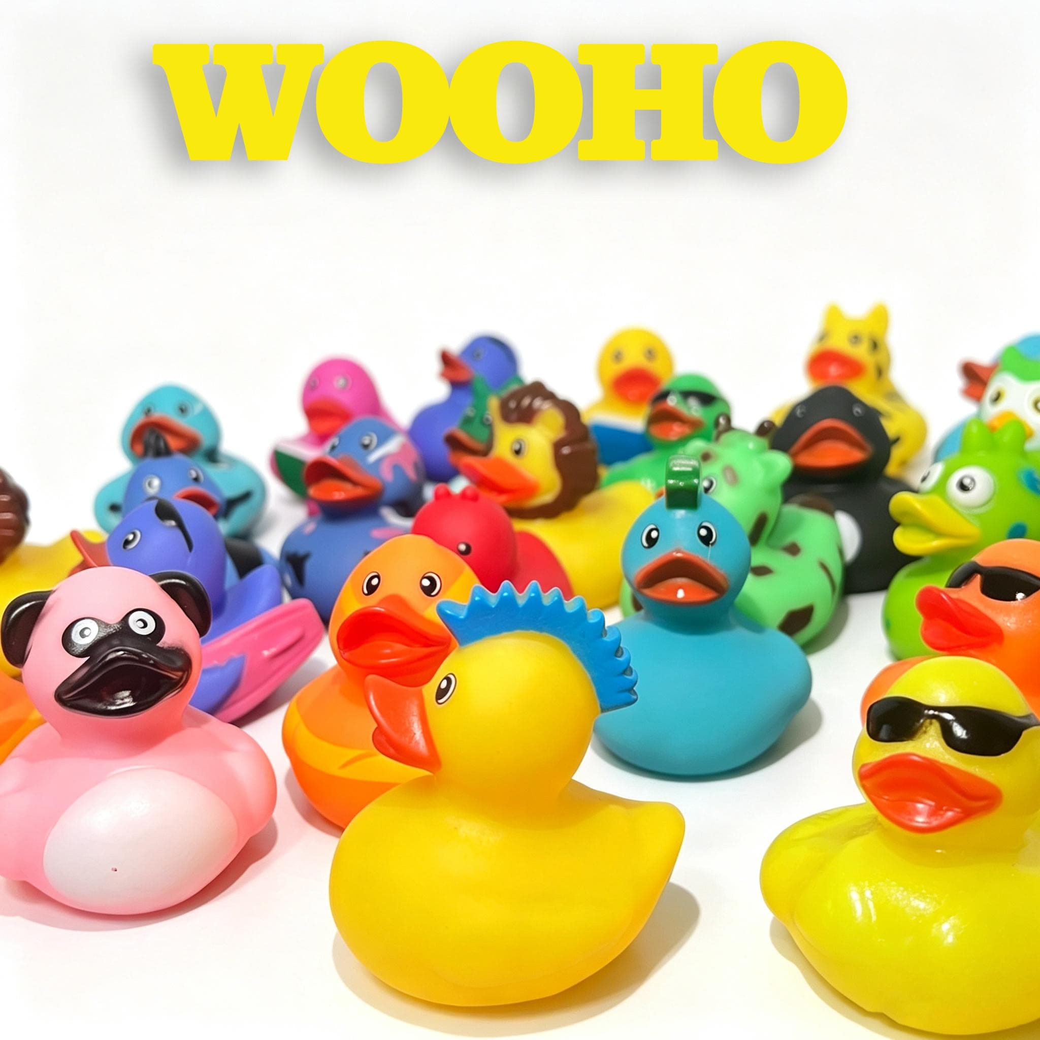 Assorted Cute Mini Rubber Ducks Squeaky Bath image 2