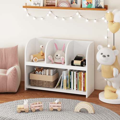 Kids Bookcase With 4 Compartments image 8