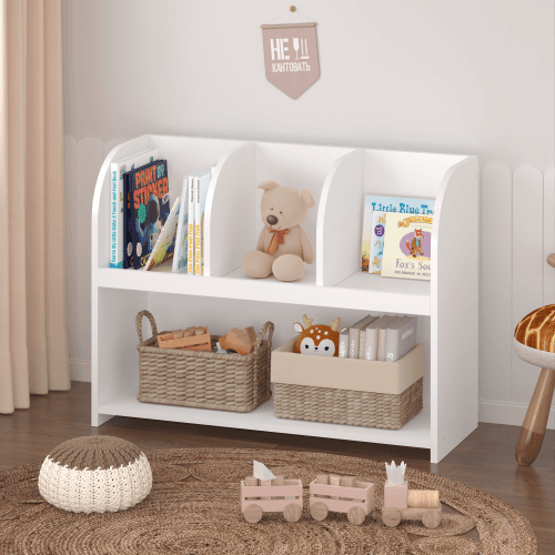 Kids Bookcase With 4 Compartments image 7