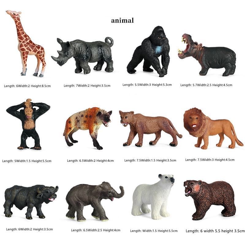Children's Cognitive Solid Plastic Model Toys image 2