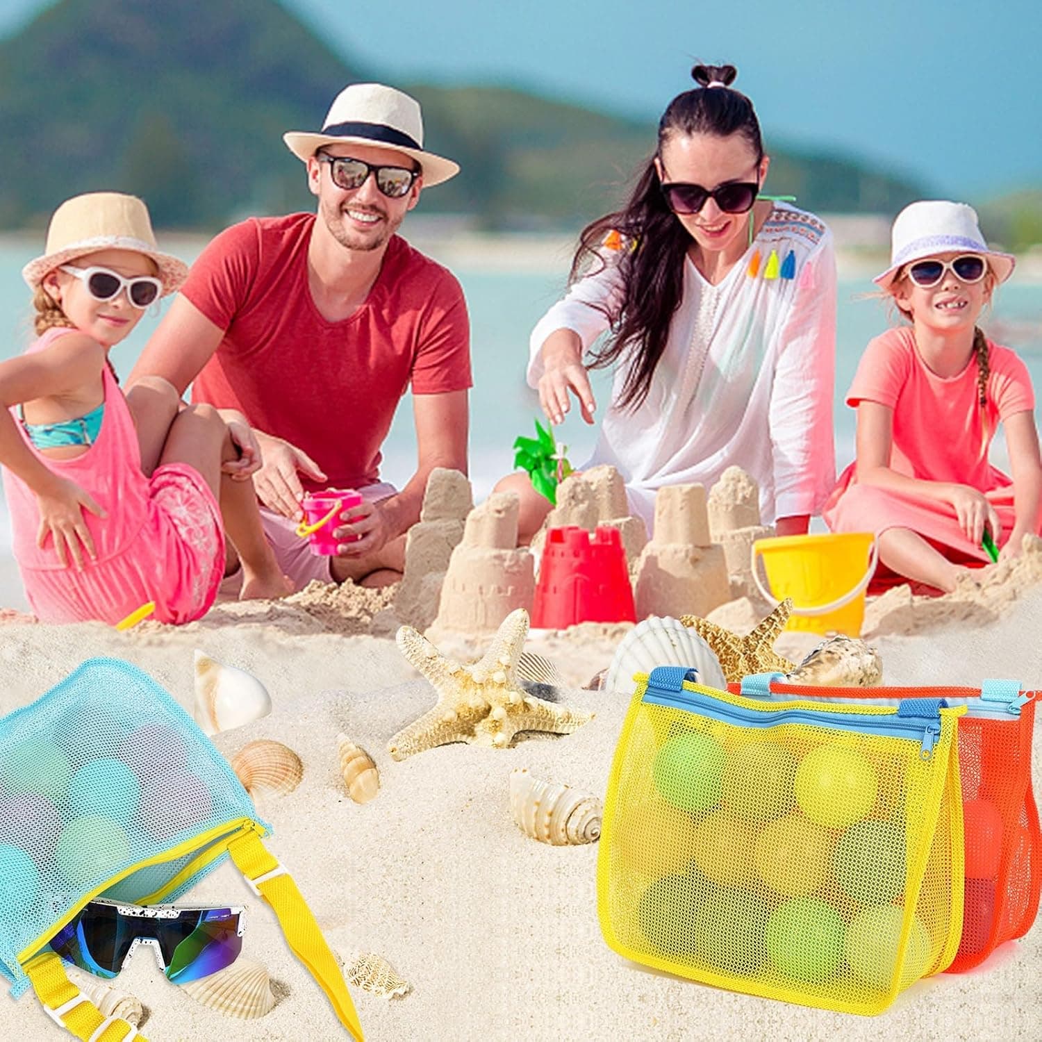3 Pack Beach Toys Mesh Beach Bag image 5