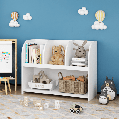 Kids Bookcase With 4 Compartments image 10