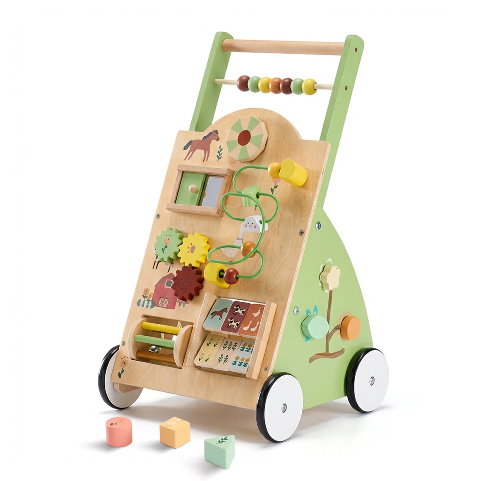 Wooden Baby Walker, Adjustable-speed Push-style Walker, Equipped image 5