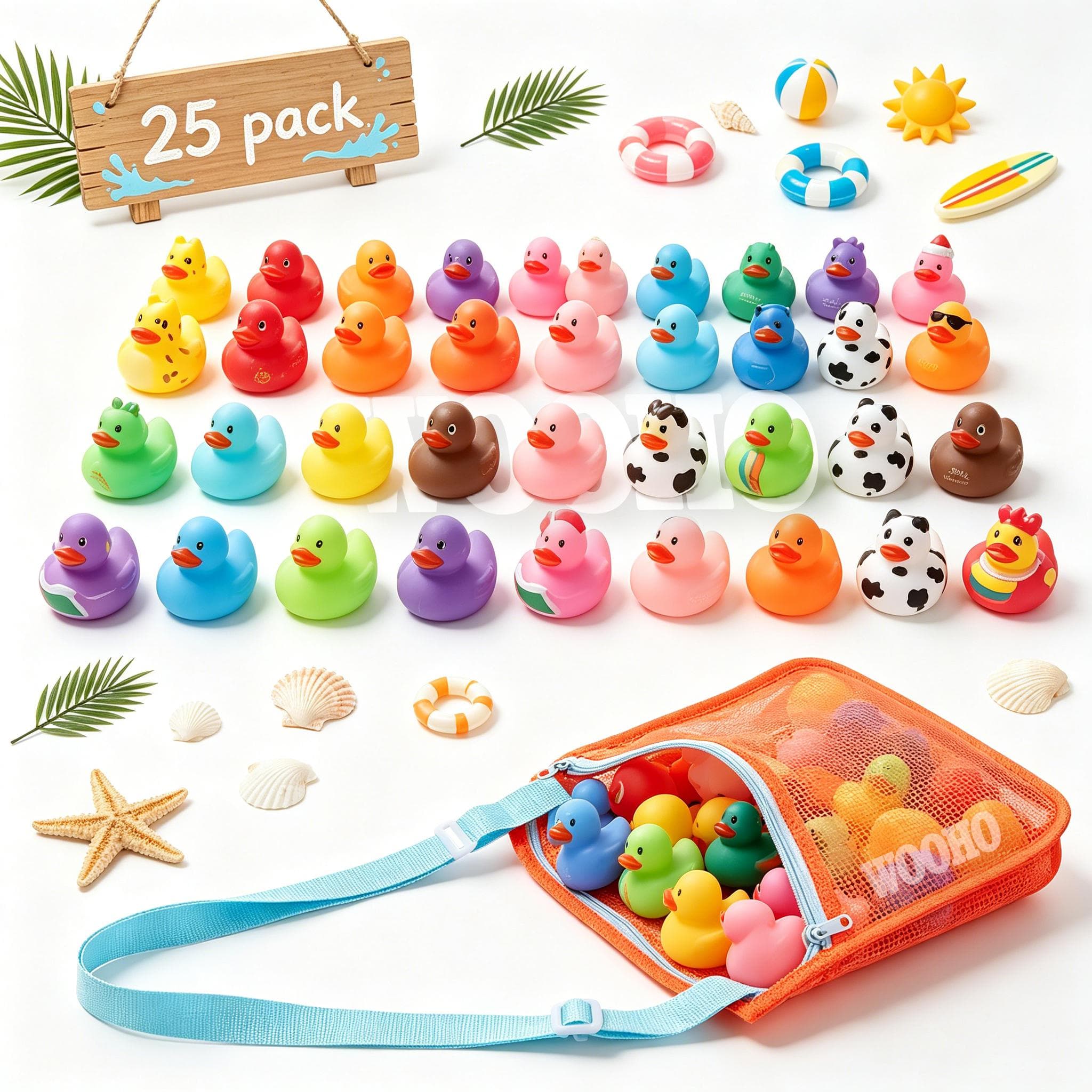 Assorted Cute Mini Rubber Ducks Squeaky Bath image 11