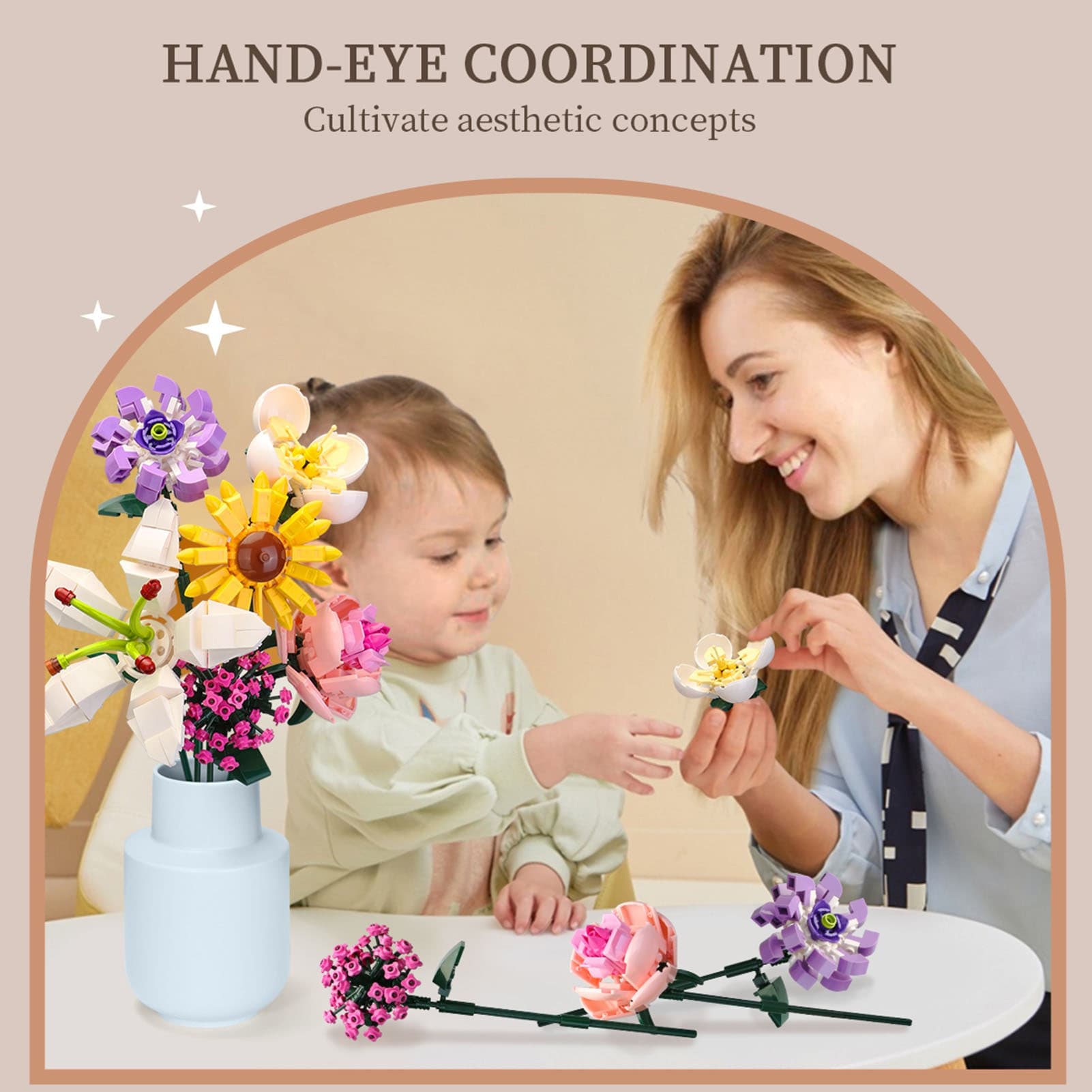 Flower Bouquet Building Set Artificial Flowers Bouquet image 3