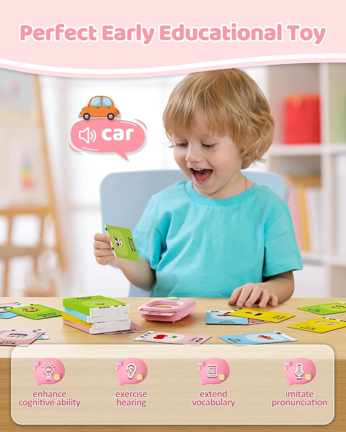 Talking Flash Cards,Kids Toddler Flash Cards With image 4