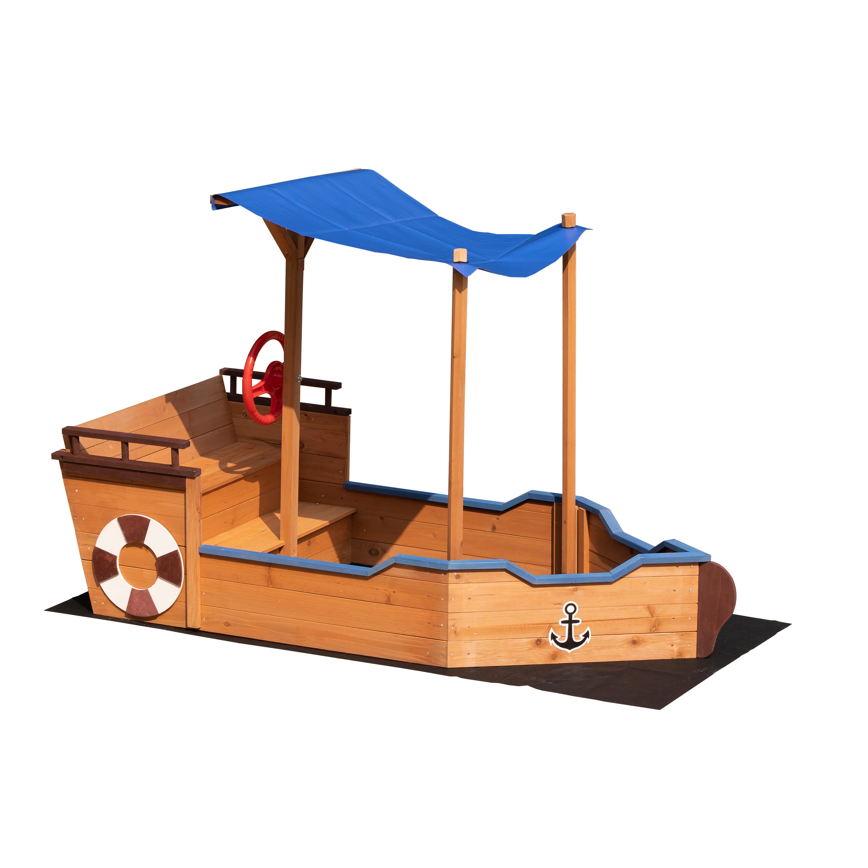 Wooden Sandbox With Storage Platform And Seat image 10
