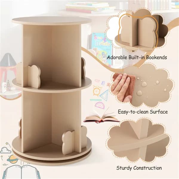 2-Tier Kids Rotating Bookshelf - Display For image 9
