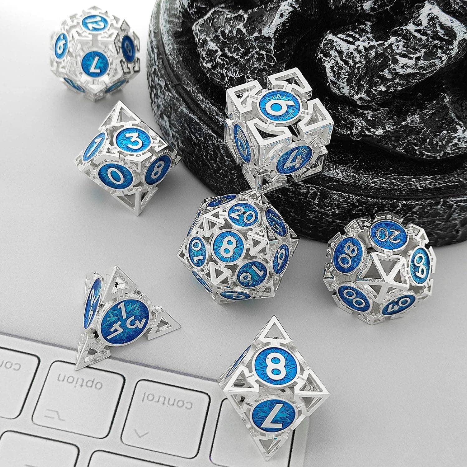 DND Metal Dice Set D20 Polyhedral Hollow image 5