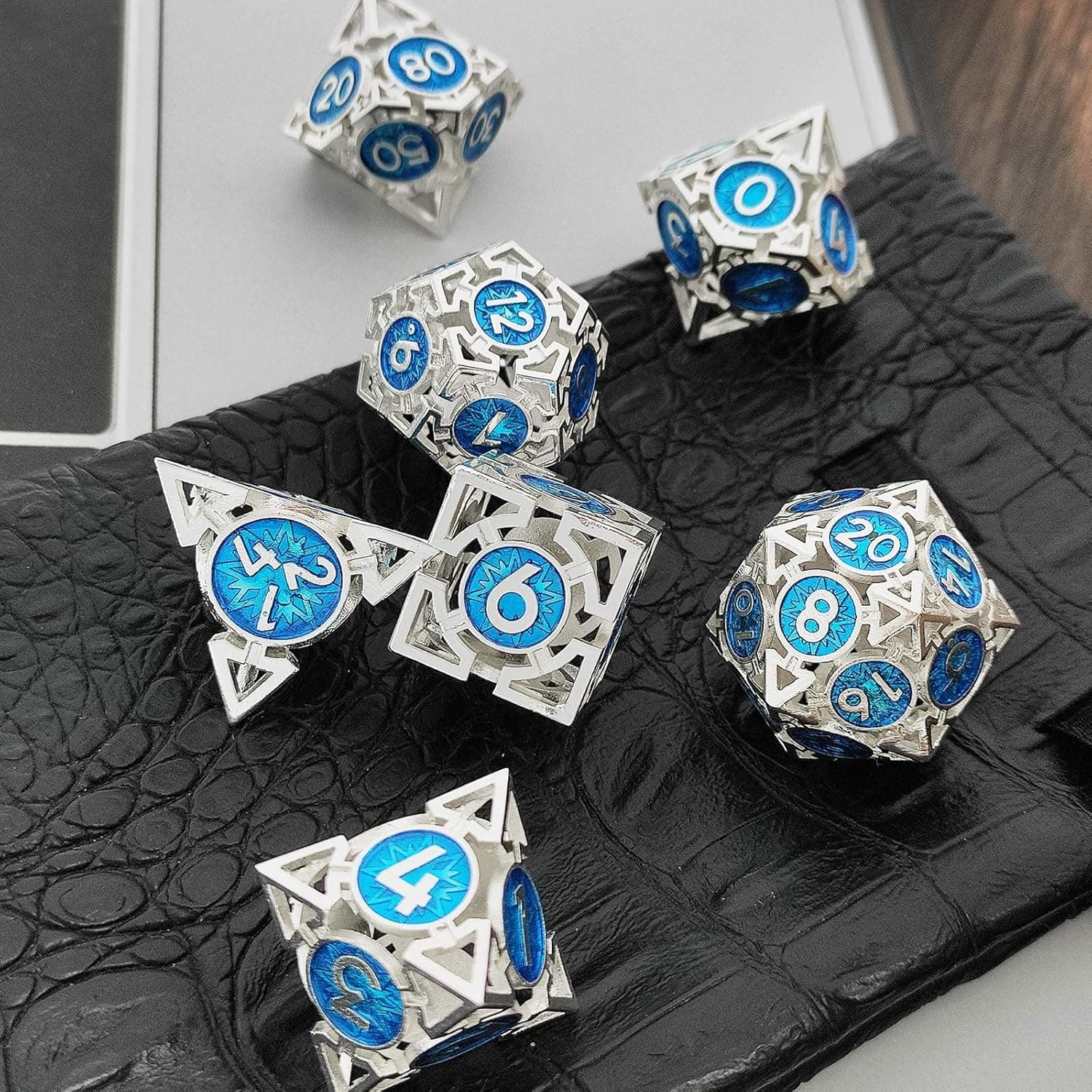 DND Metal Dice Set D20 Polyhedral Hollow image 6