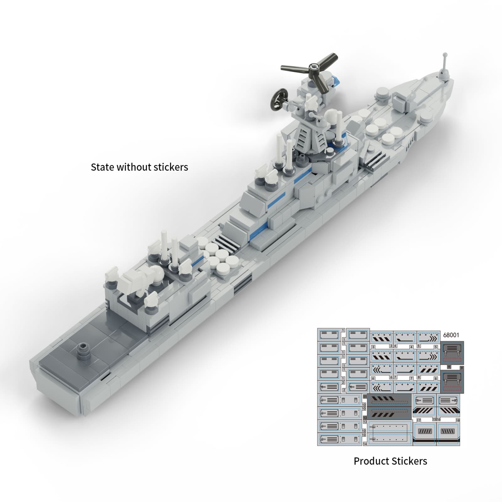 Warship Building Toy Movable Parts STEM Toys image 10
