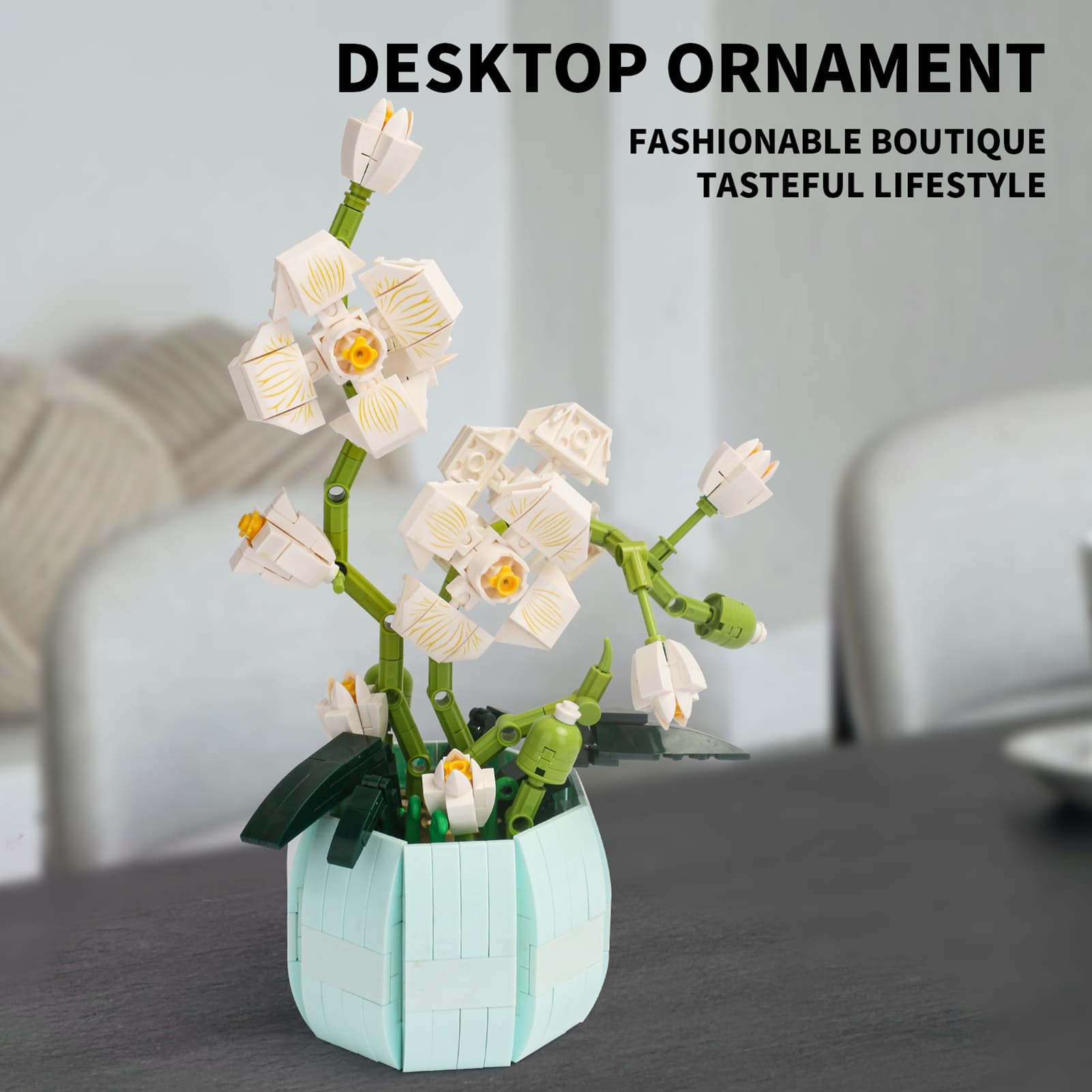 Flower Botanical Bonsai Building Set Freshing Color image 8