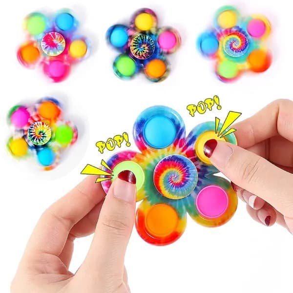 Fidget Spinner Toys 4 Pc Simple Popping image 2