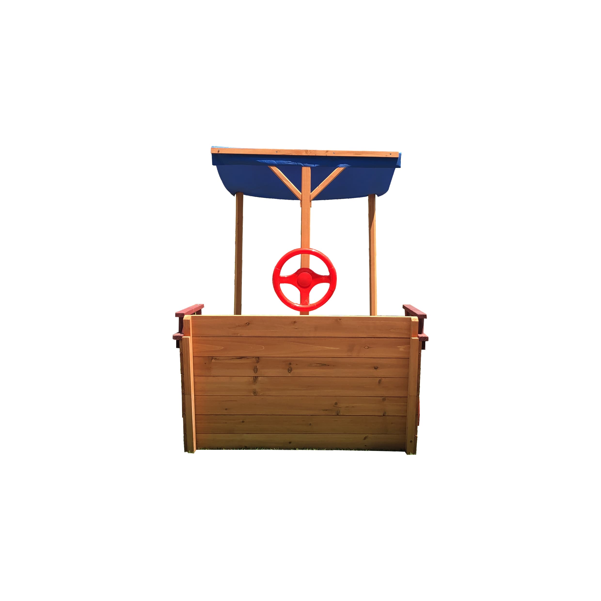 Wooden Sandbox With Storage Platform And Seat image 8