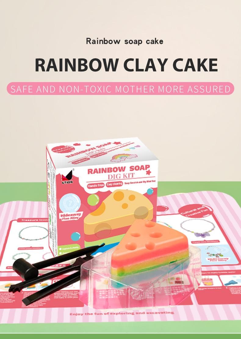 Rainbow Clay Cake, Safe And Non-toxic Materials image 11