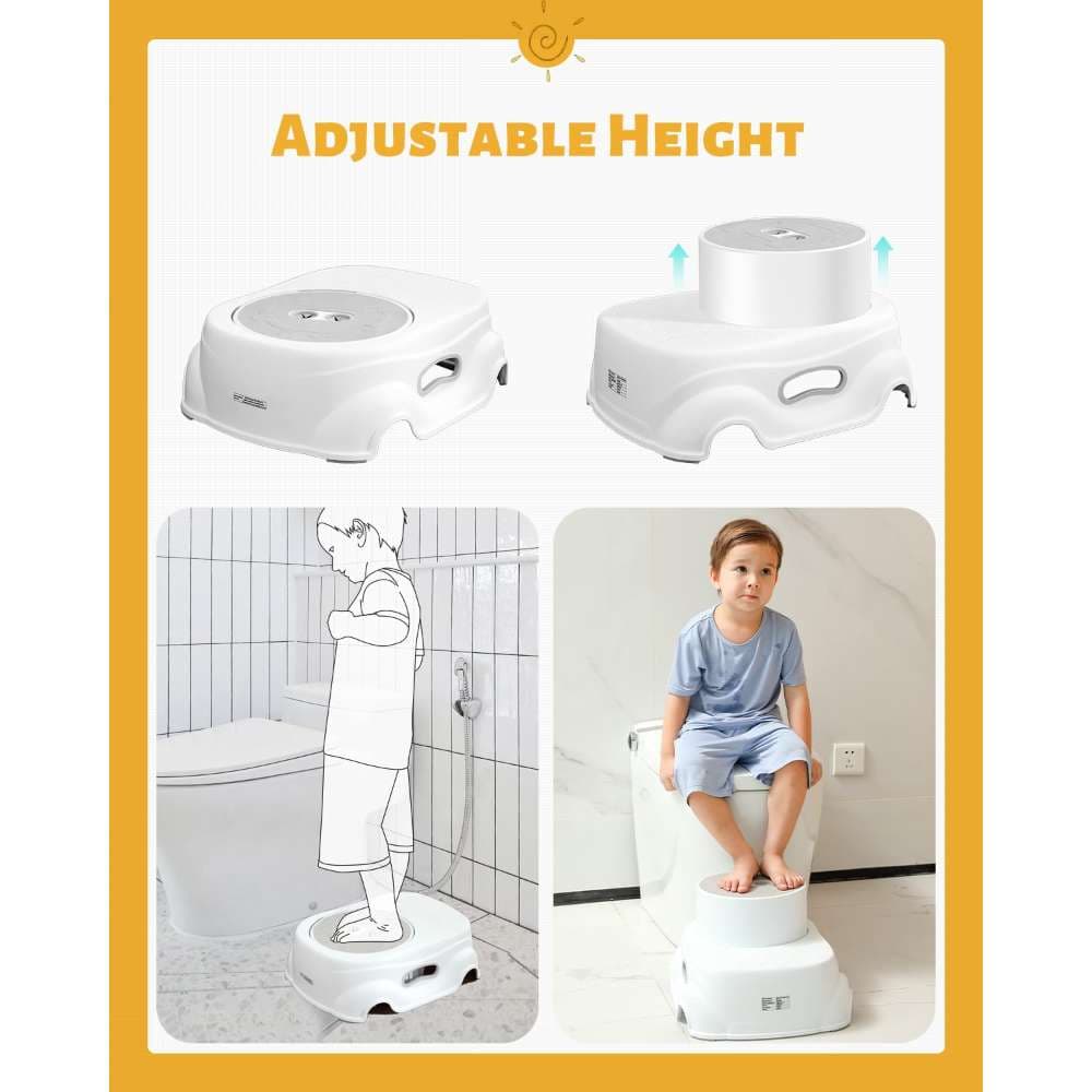 Padded 2-Step Step Stool, 2-Step Footstool - Step Stool Non-slip, Portable, Space-saving Design For Bathroom, Kitchen, Bedroom, Classroom - Easy To Clean, Sturdy And Comfortable image 6