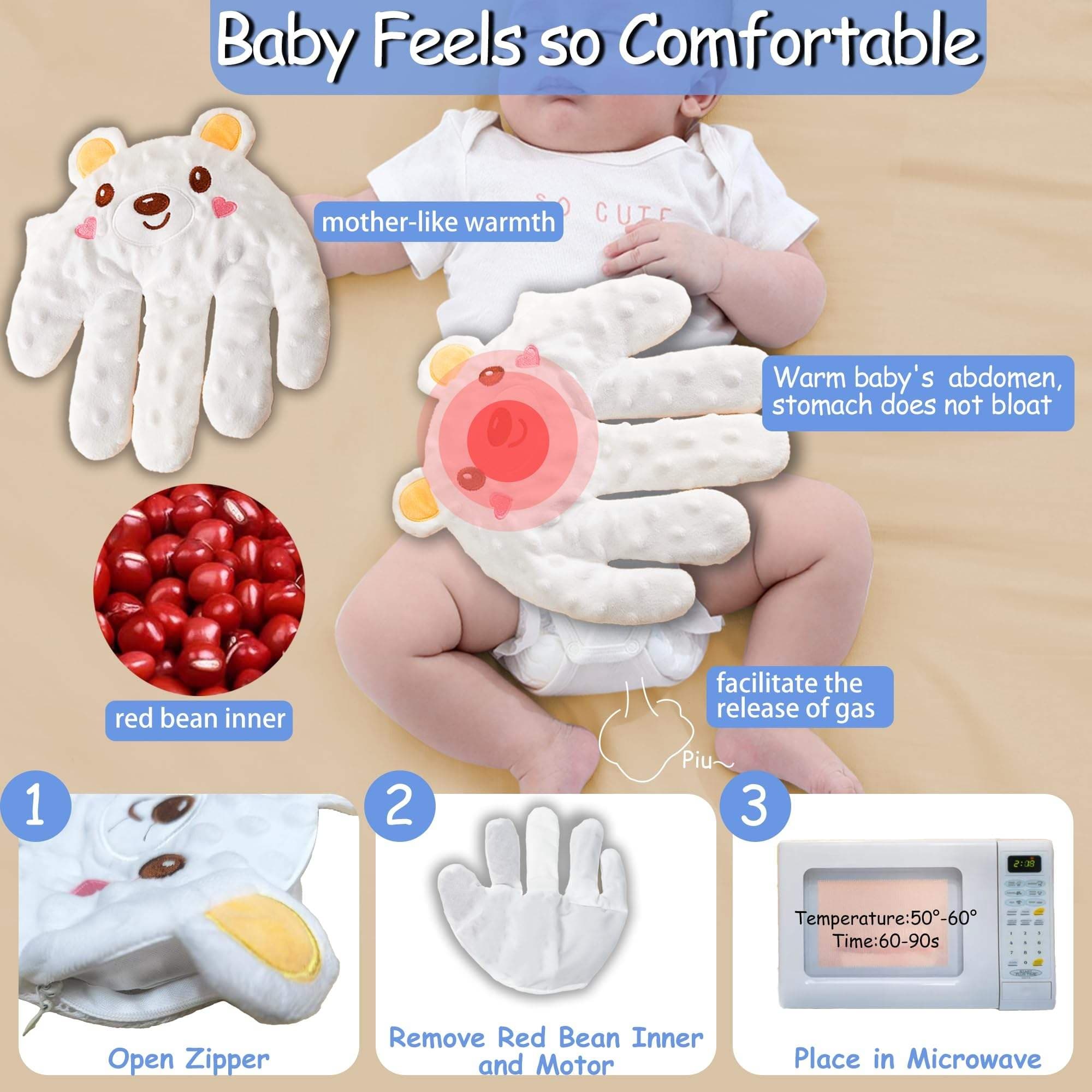 Electric Automatic Patting Device,Cute Baby Soothing Palm,Newborn image 7