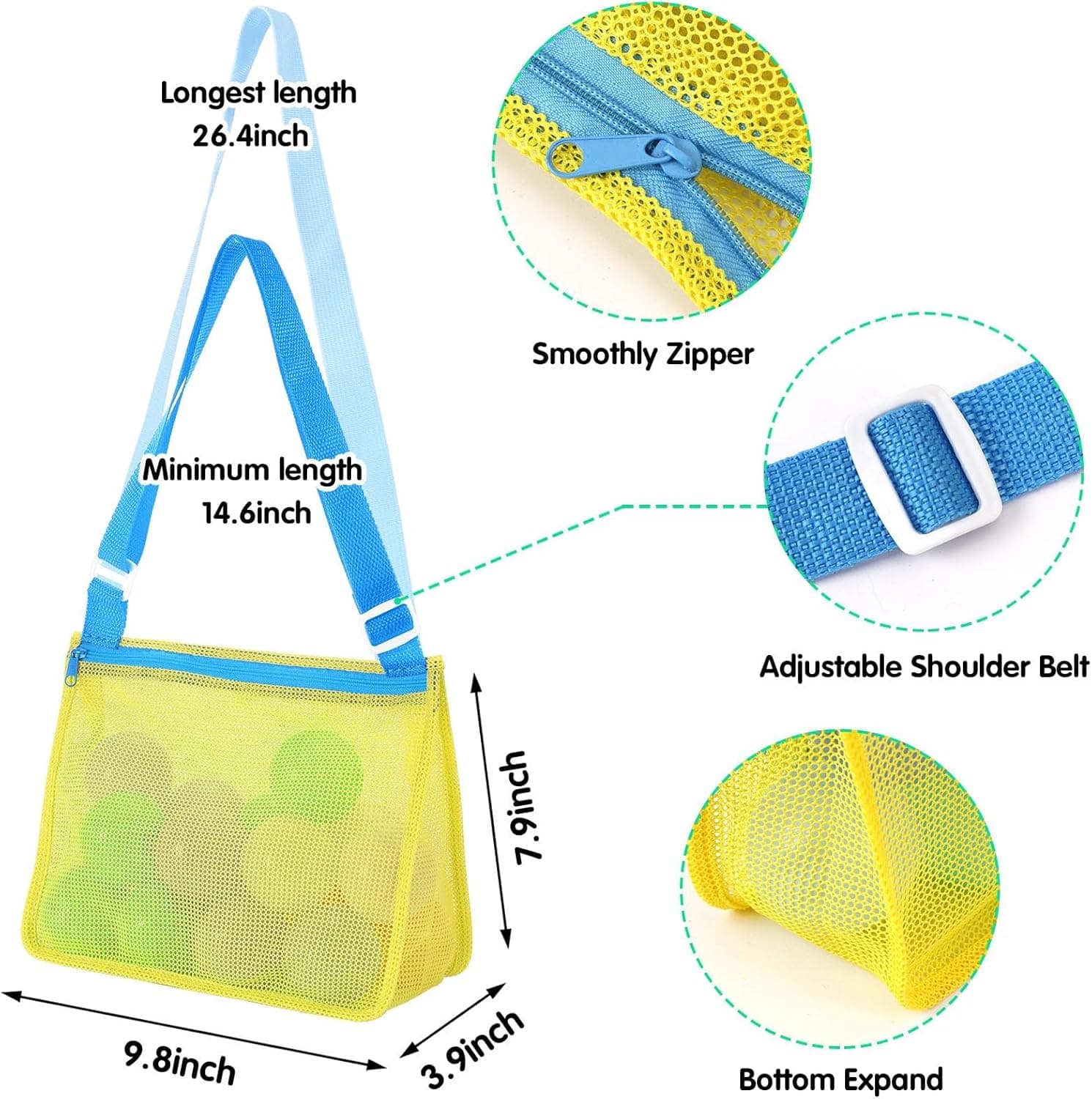 3 Pack Beach Toys Mesh Beach Bag image 2