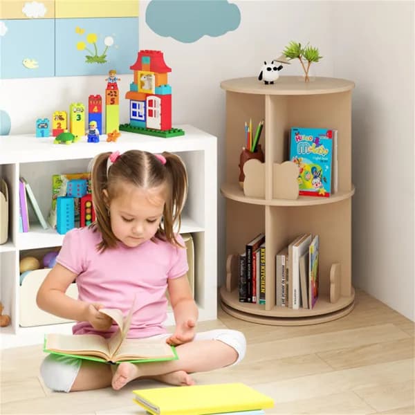 2-Tier Kids Rotating Bookshelf - Display For image 8