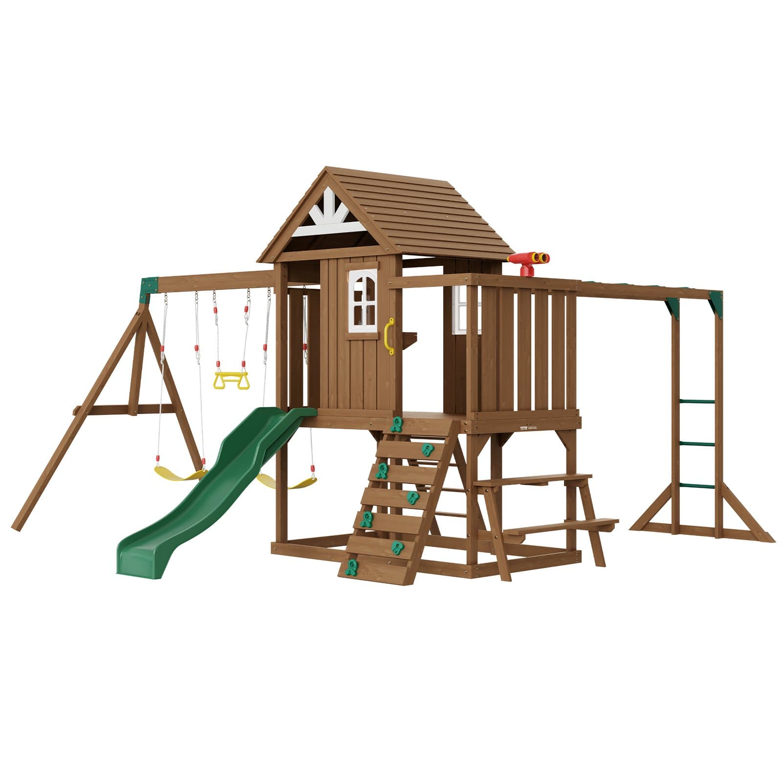 Wooden Swing Set, 10 IN 1 Playground image 1