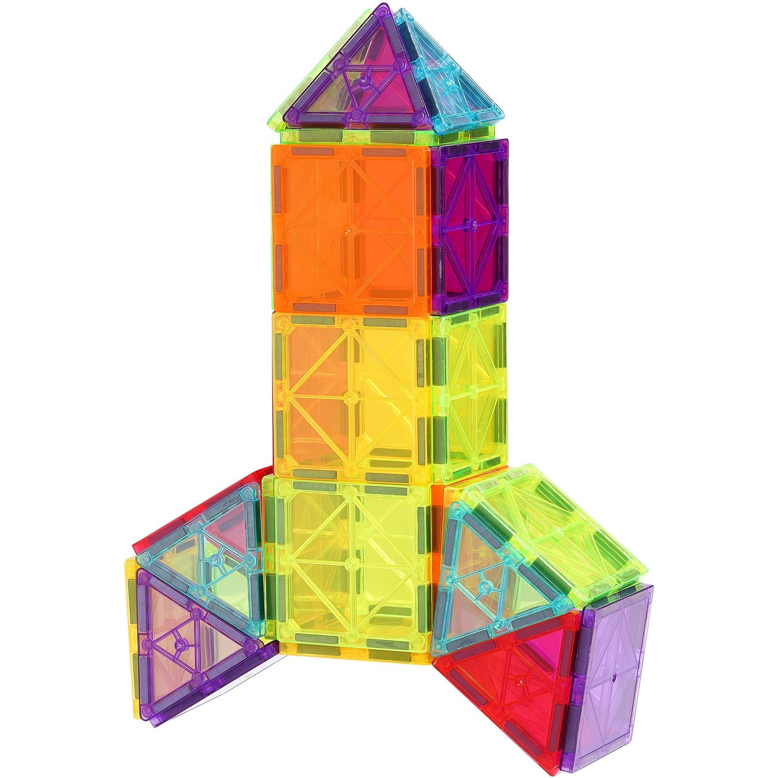 Magnetic Tiles, 55 PCS Magnetic Building Blocks image 1