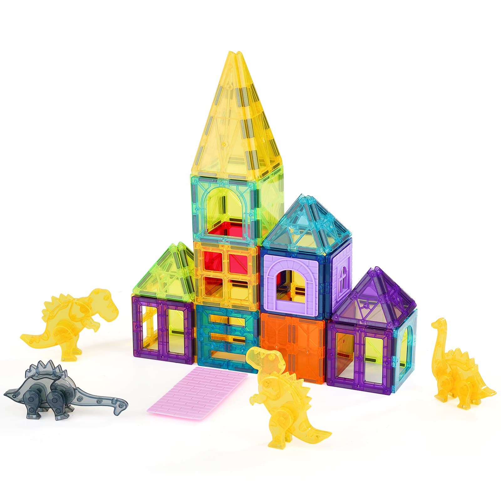 Magnetic Tiles, 56 PCS Magnetic Animals Building image 1