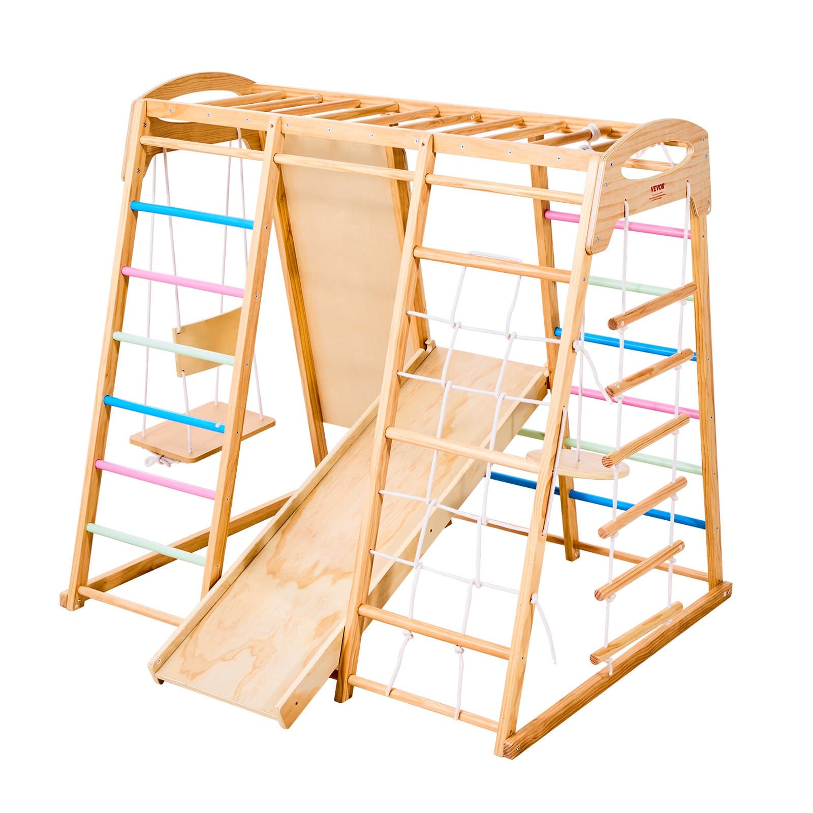 Indoor Playground Jungle Gym, 9-in-1 Montessori Climbing image 1