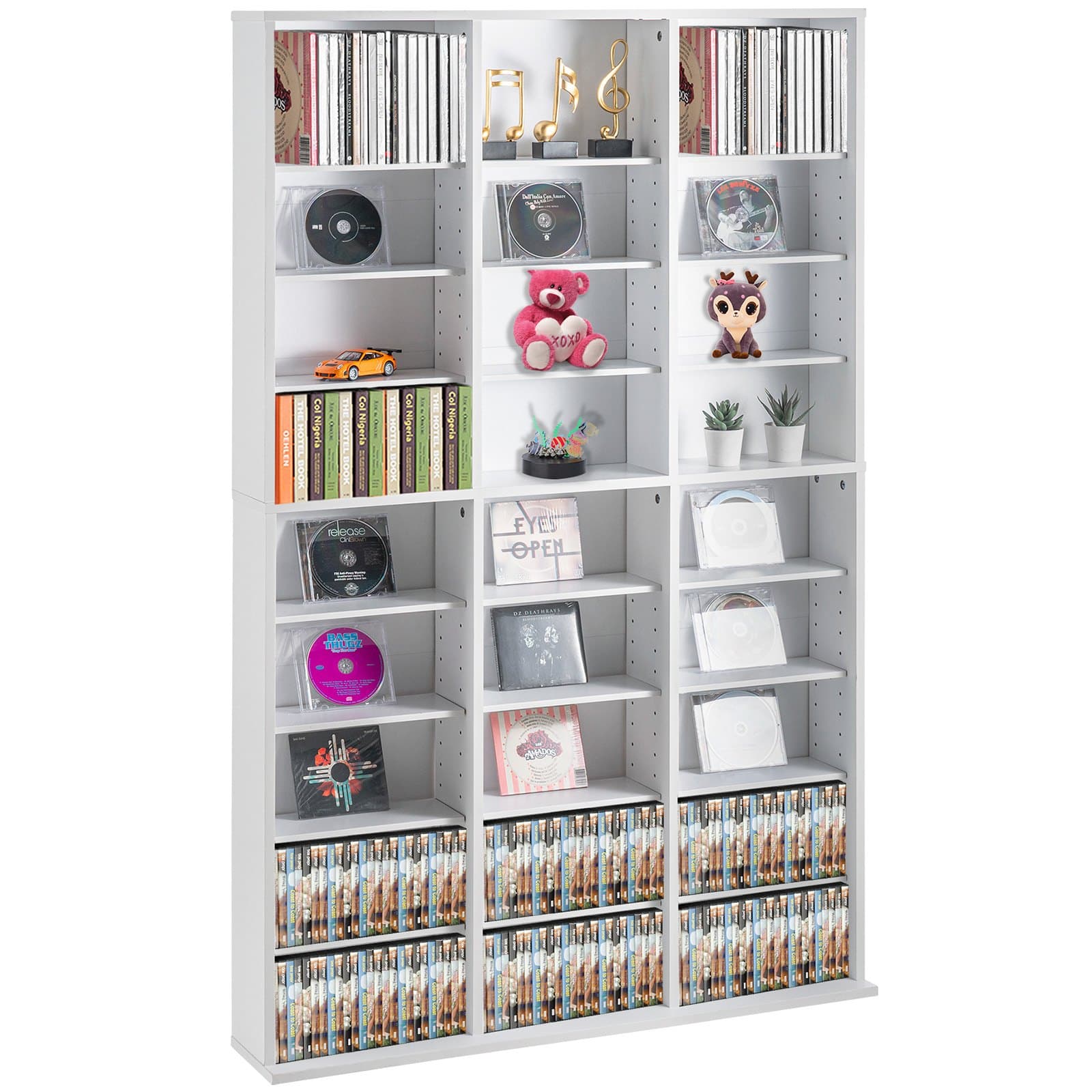 Media Storage Cabinet, 9-layer DVD Shelf Holds image 1