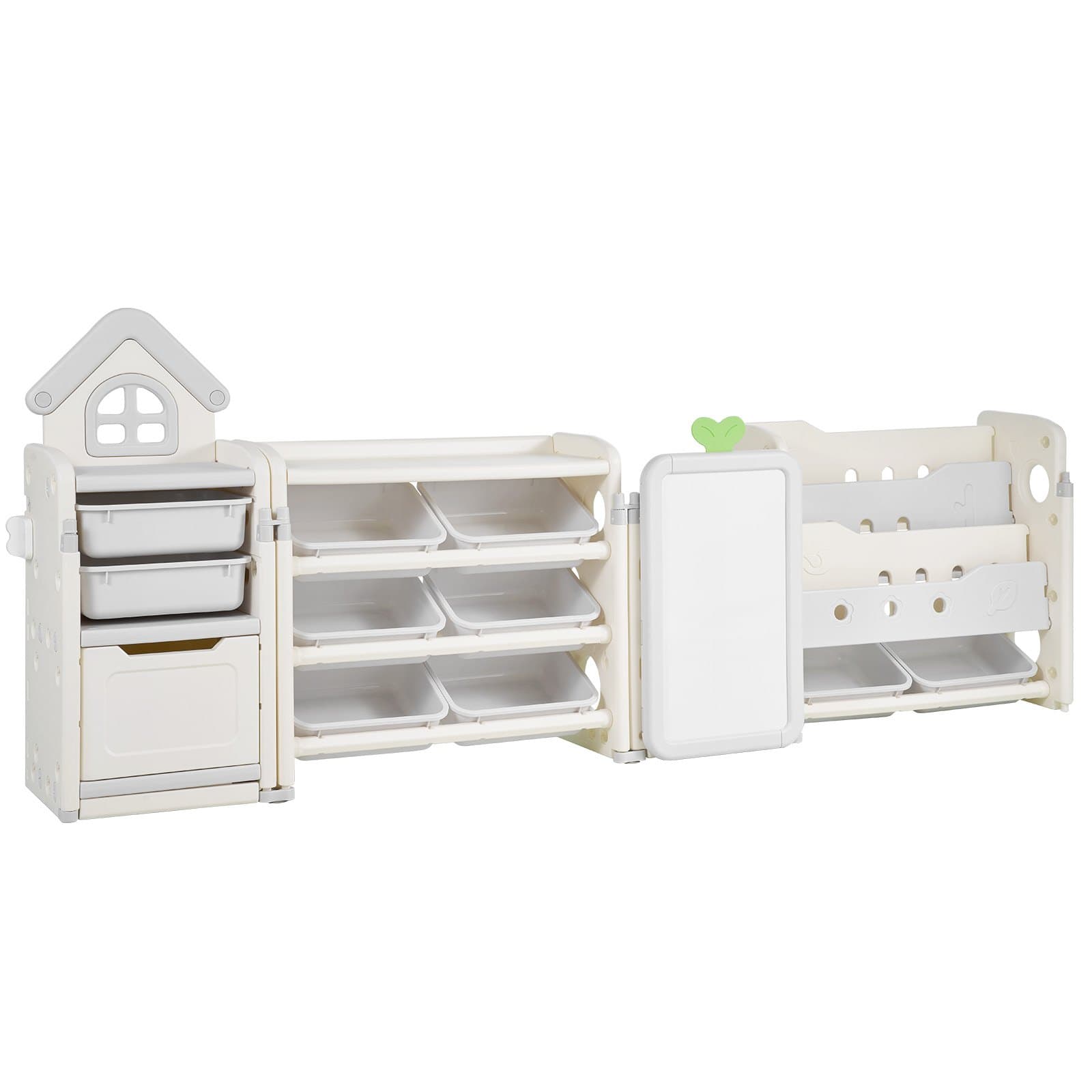 Kids Toy Storage With Bookshelf, 4-Tier Large image 1